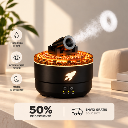 Difusor relajante con aros de humo aromáticos