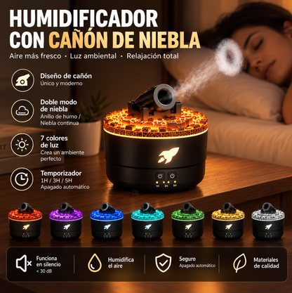 Difusor relajante con aros de humo aromáticos